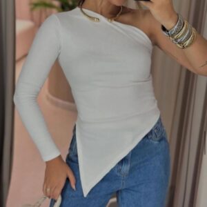 BLUSA ASSIMÉTRICA - POLIAMIDA - CORES DIVERSAS