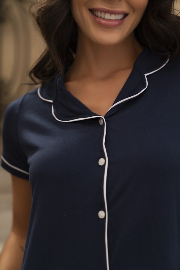 PIJAMA AMERICANO LUNA - AZUL MARINHO - Imagem 2