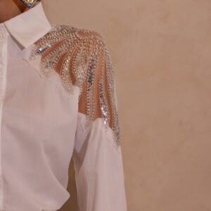 CAMISA SOCIAL - GLAM COM PEDRARIA