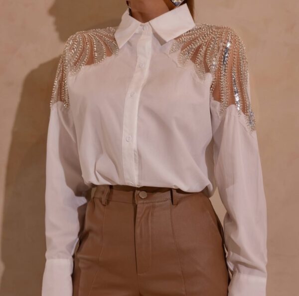 CAMISA SOCIAL - GLAM COM PEDRARIA - Imagem 4