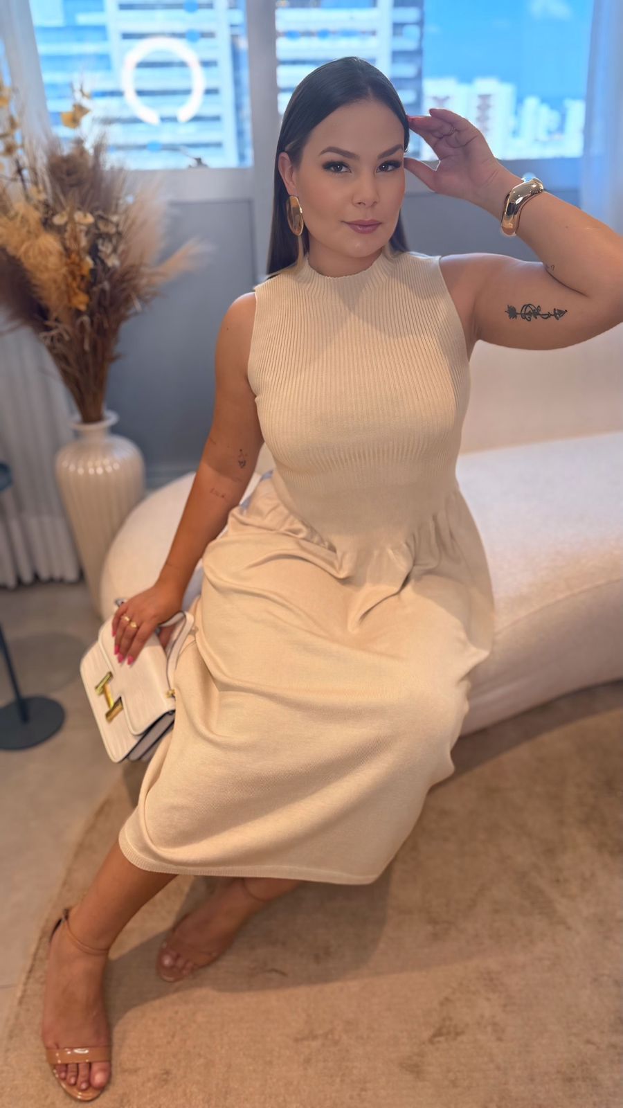 VESTIDO-ANIS-TRICÔ-CORES DIVERSAS